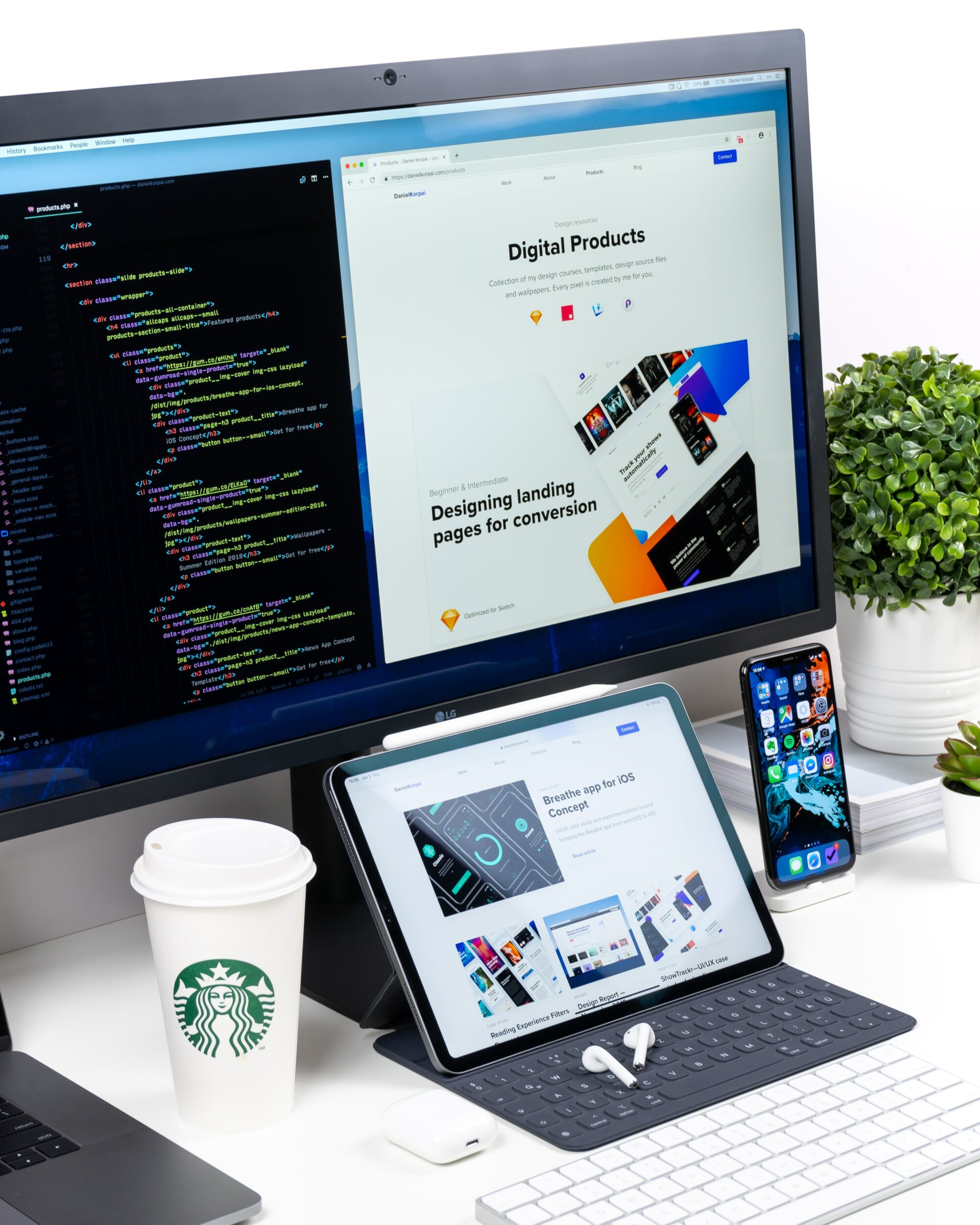 computer with code