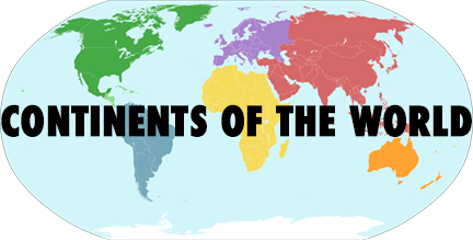 continents of the world map